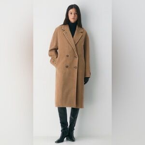 Aritzia Babaton Camel Slouch Coat 2XS